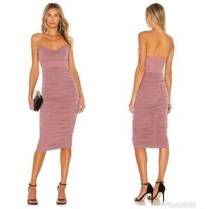 Michael Costello Pink Midi Dress